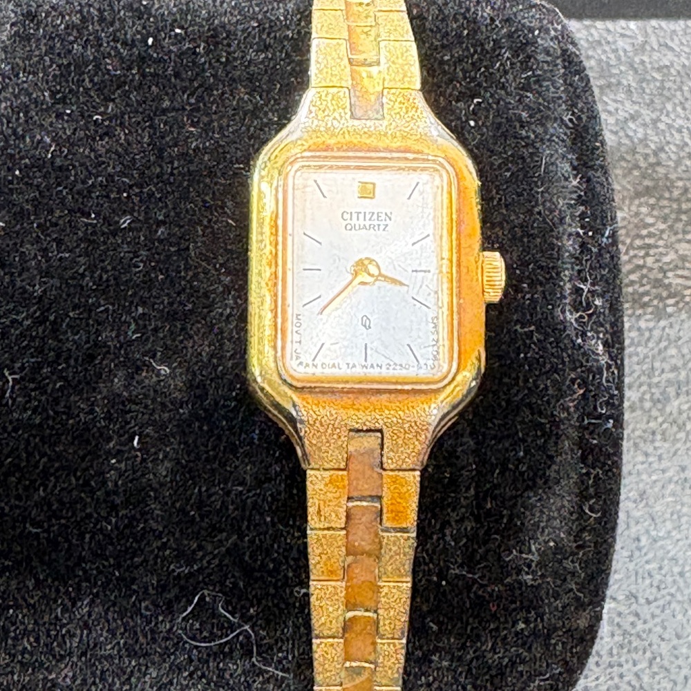 Citizen Gold-Tone Rectangular Quartz Watch